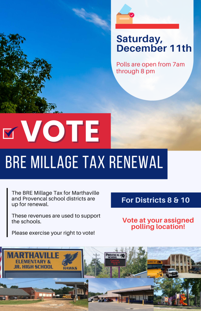 BRE Millage Tax Renewal Vote Saturday December 11th