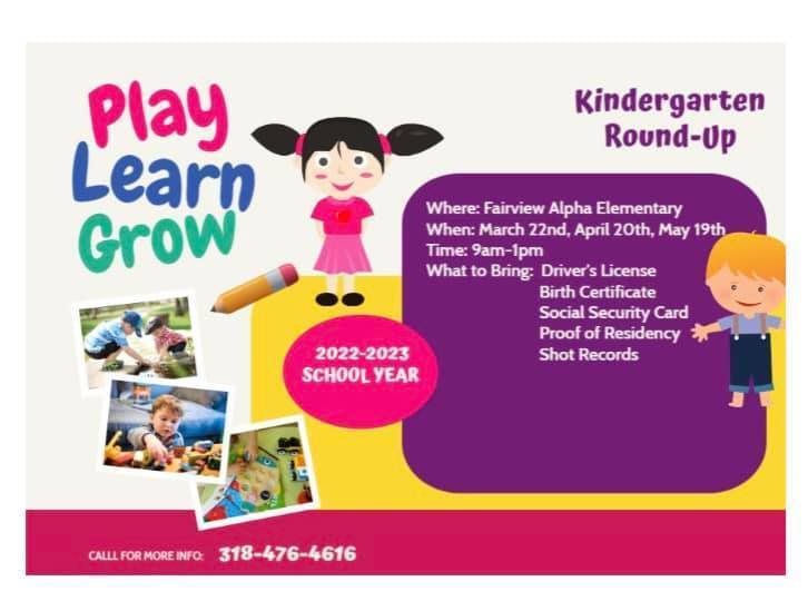 Kindergarten Round-Up FAE 2022
