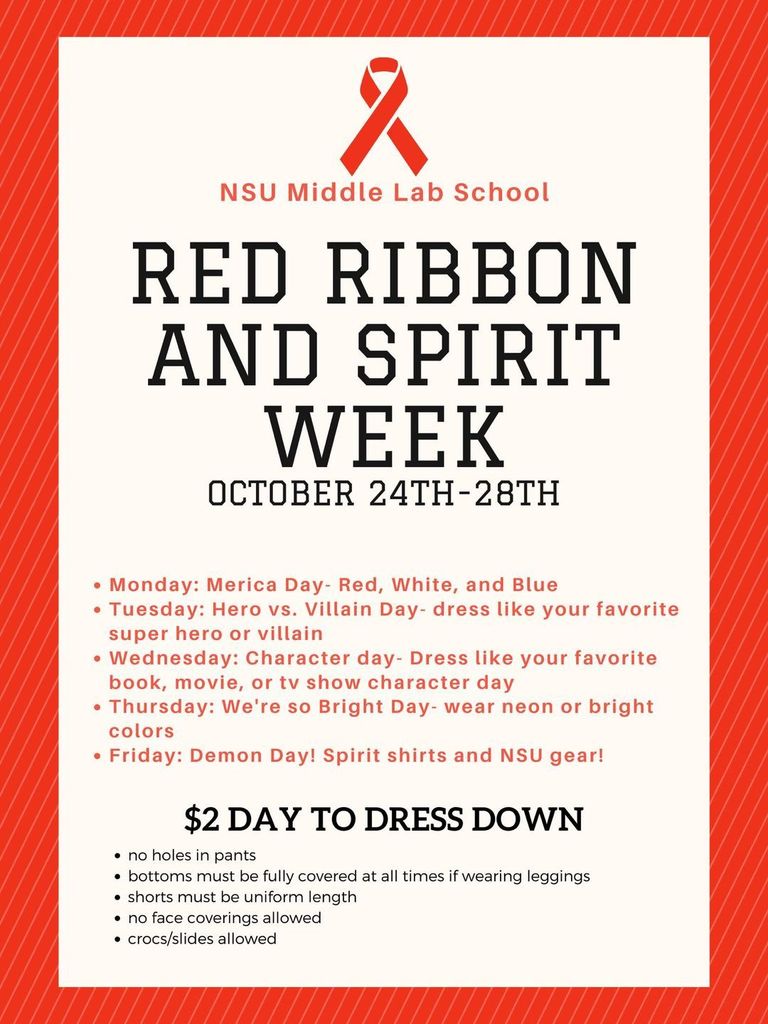 Red Ribbon Spirit Week 2022 NSUM