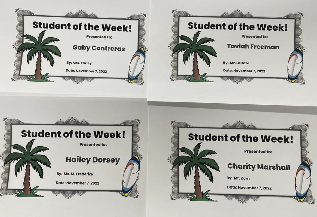 Magnet Students of the Week 2022